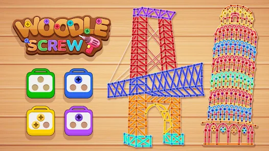 Woodle Screw APK ڈاؤن لوڈ کریں – Android کے لیے Fun Physics Puzzle Game